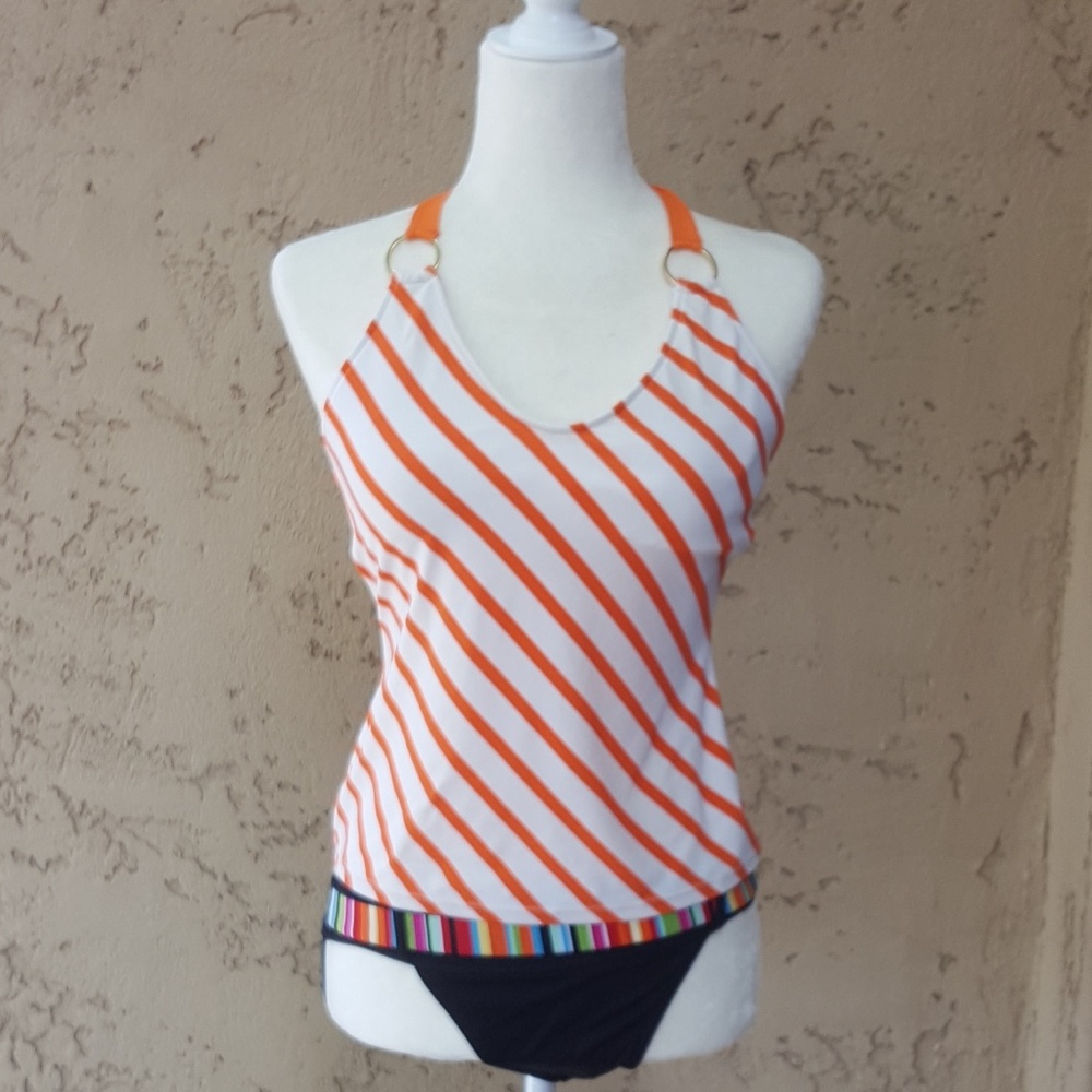 Ralph Lauren - Vintage Orange Striped Tankini